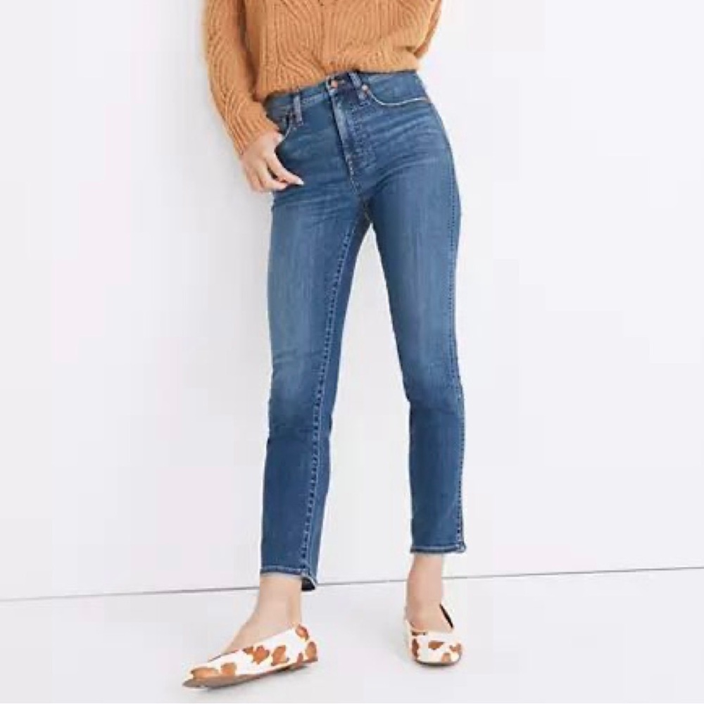 Madewell Stovepipe Jeans in Leman Wash, size 31 petite